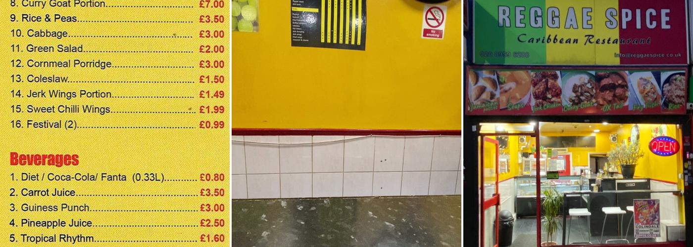 Reggae Spice Edgware Menu