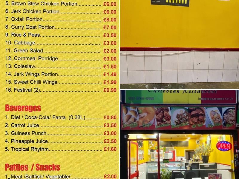Reggae Spice Edgware Menu