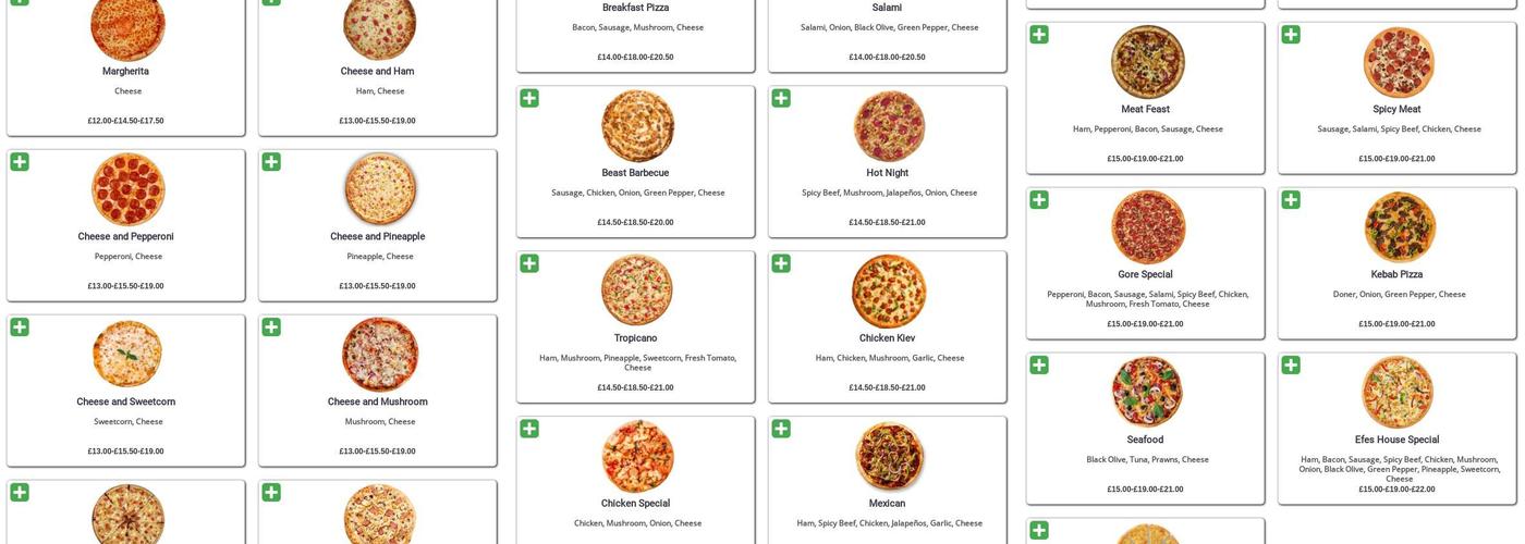 Umut Pizza & Kebab House Menu