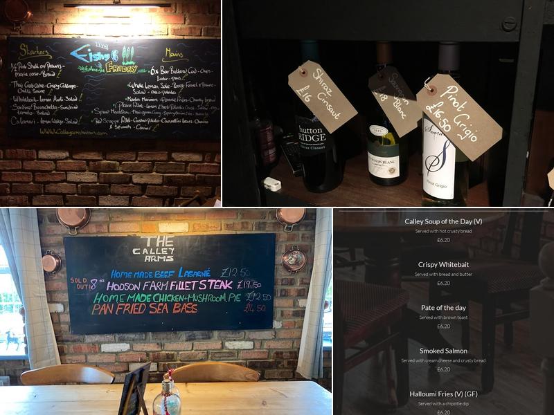 The Calley Arms Menu