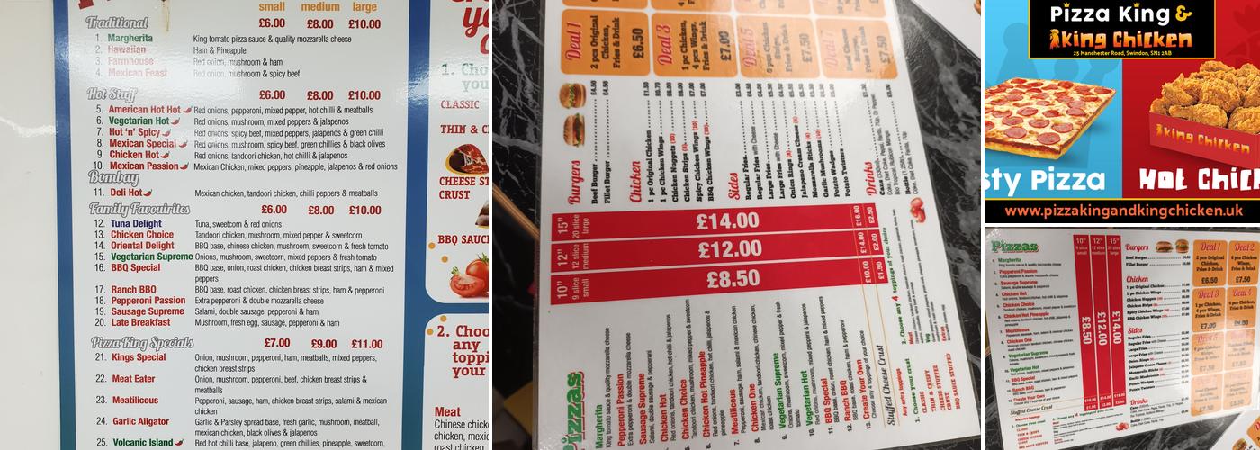 Pizza King & King Chicken (Swindon) Menu