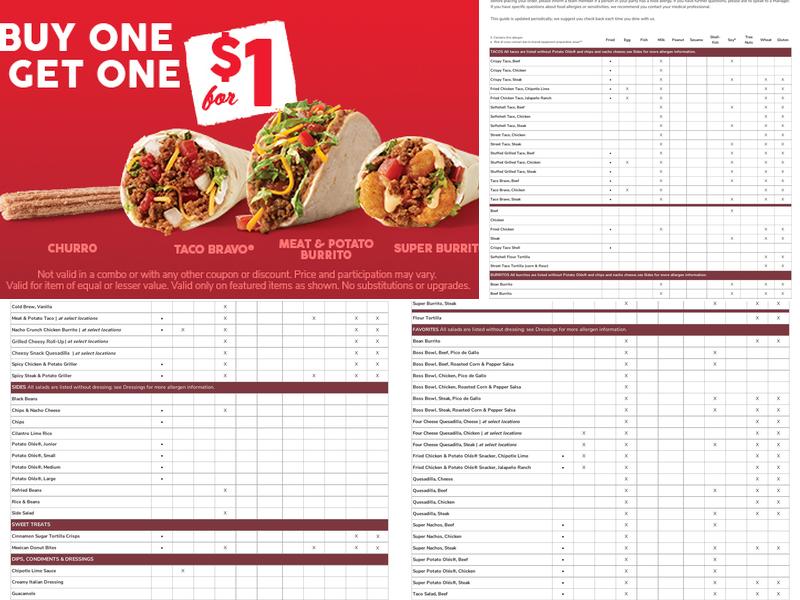 Taco John's Menu