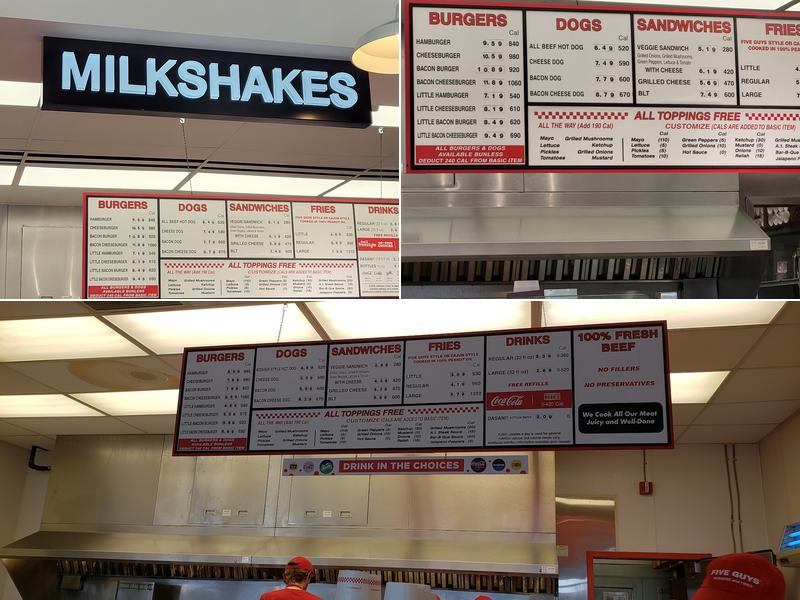 Five Guys Menu