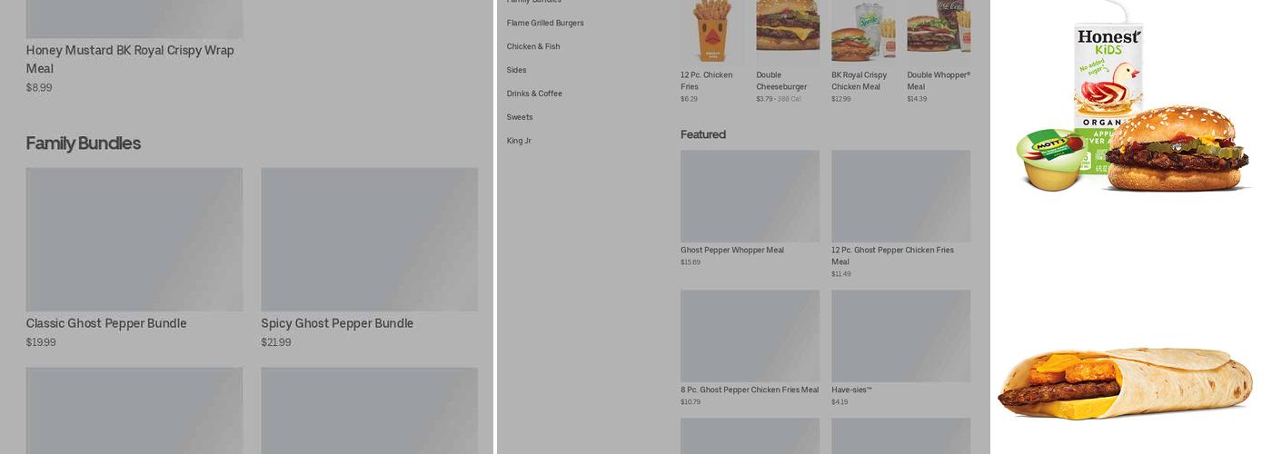 Burger King Menu