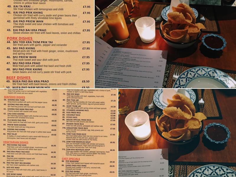 Talay Thai Menu