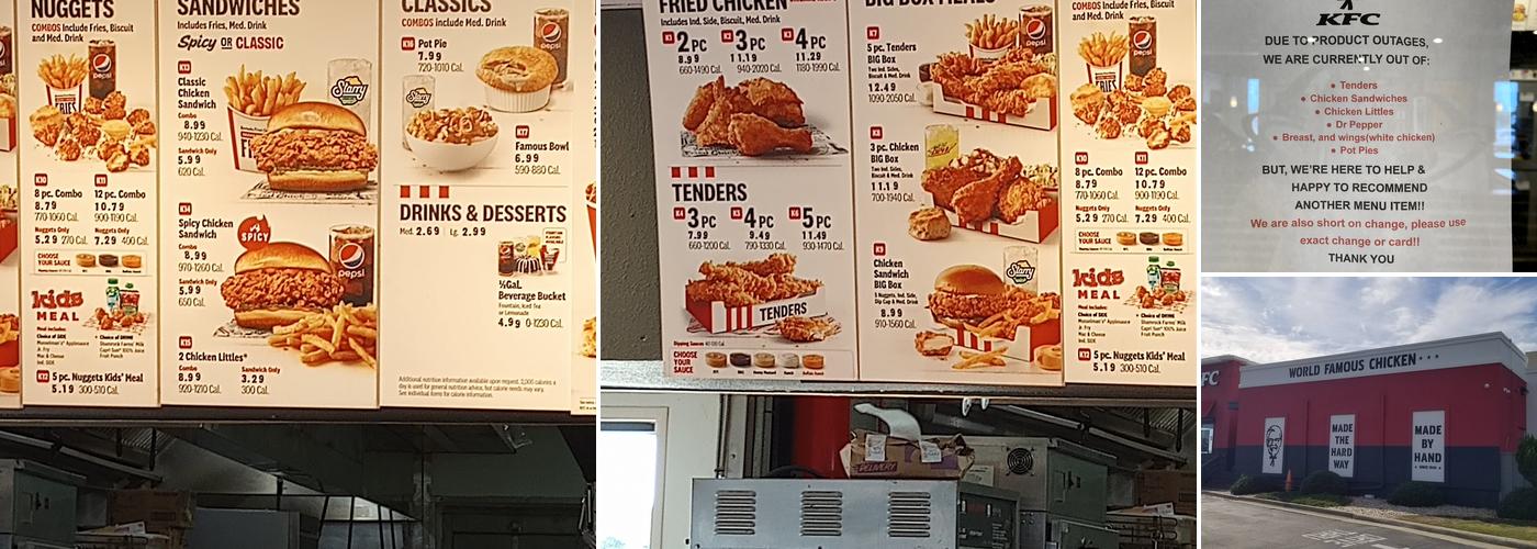 KFC Menu