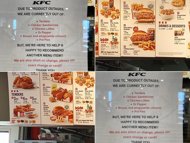 KFC Menu