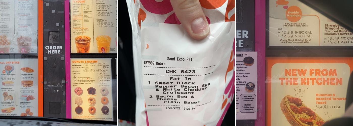 Dunkin' Menu