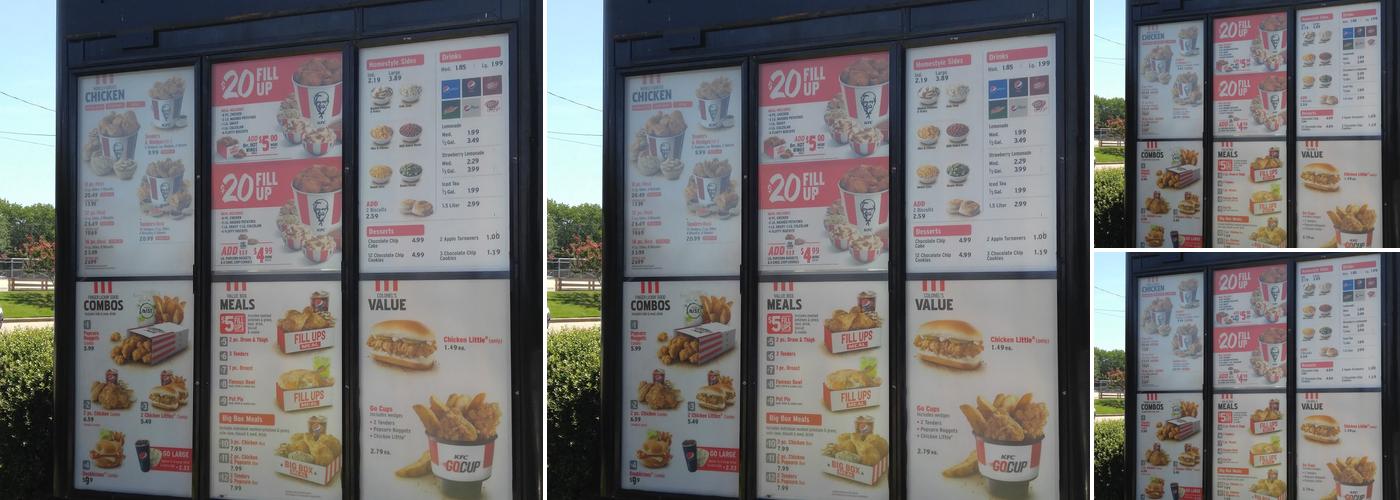 KFC Menu