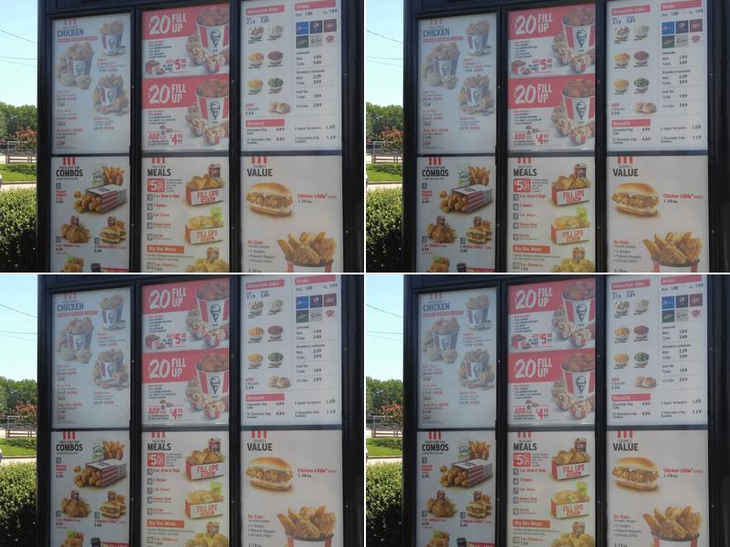 KFC Menu