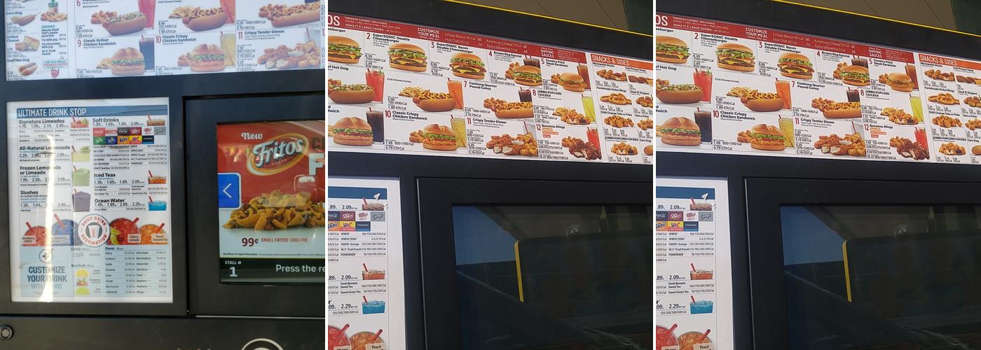 Sonic Drive-In Menu
