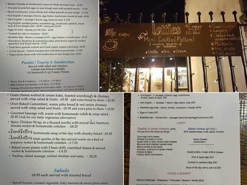 Lotties Coffee & Wine Bar Menu