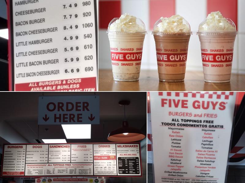 Five Guys Menu