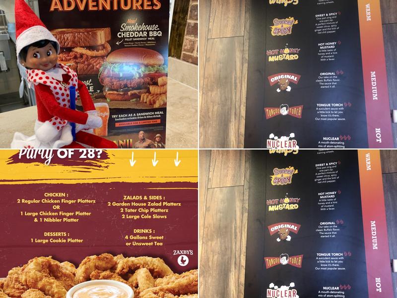 Zaxbys Chicken Fingers & Buffalo Wings Menu