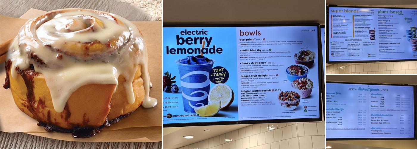 Cinnabon / Jamba Menu