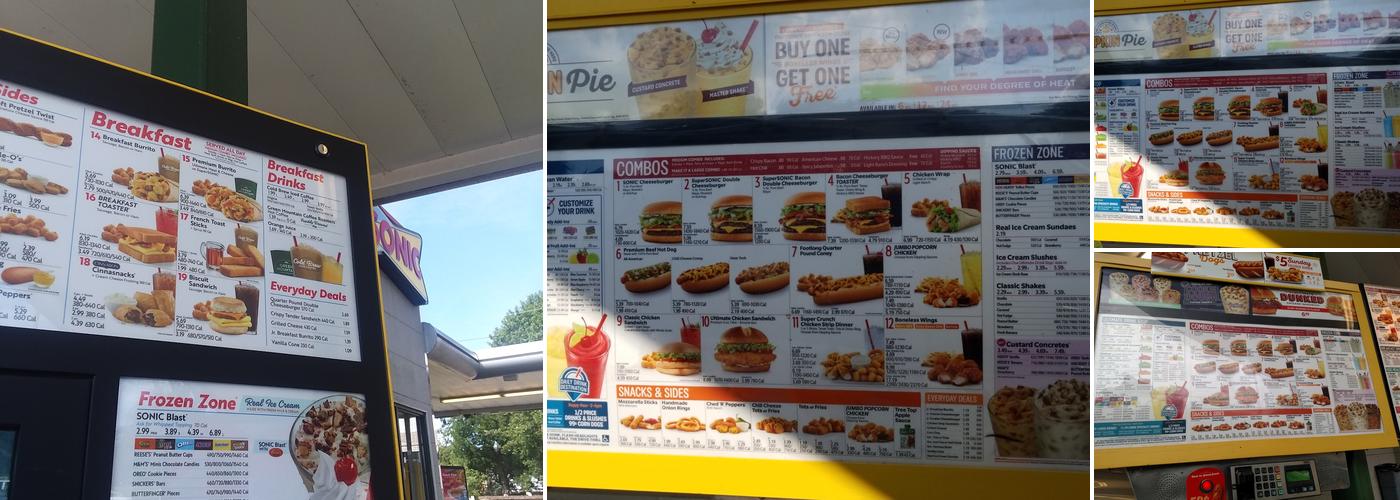 Sonic Drive-In Menu