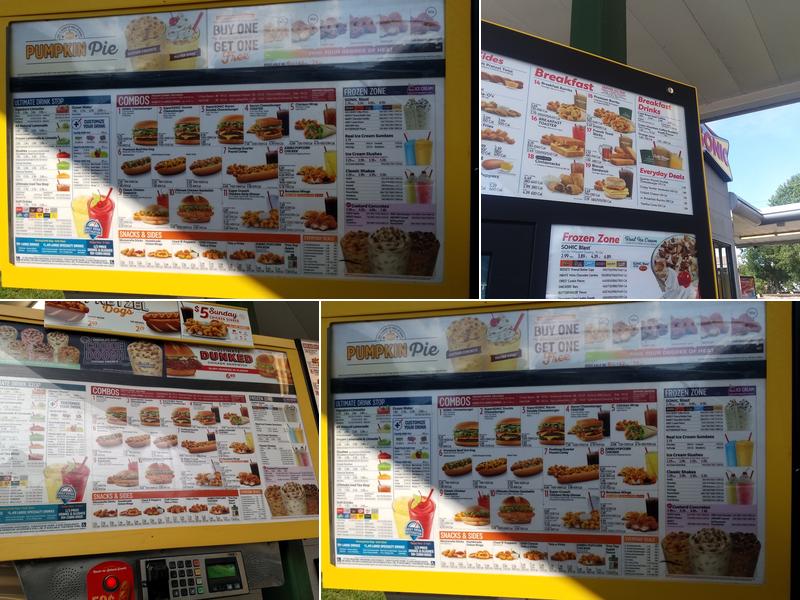 Sonic Drive-In Menu