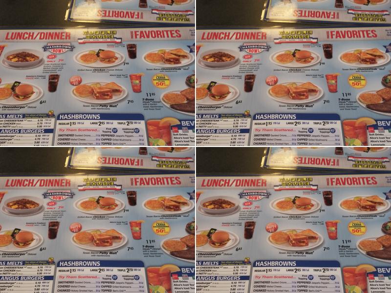 Waffle House Menu