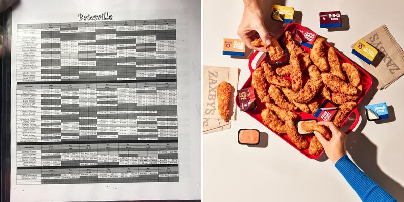 Zaxby's Chicken Fingers & Buffalo Wings Menu