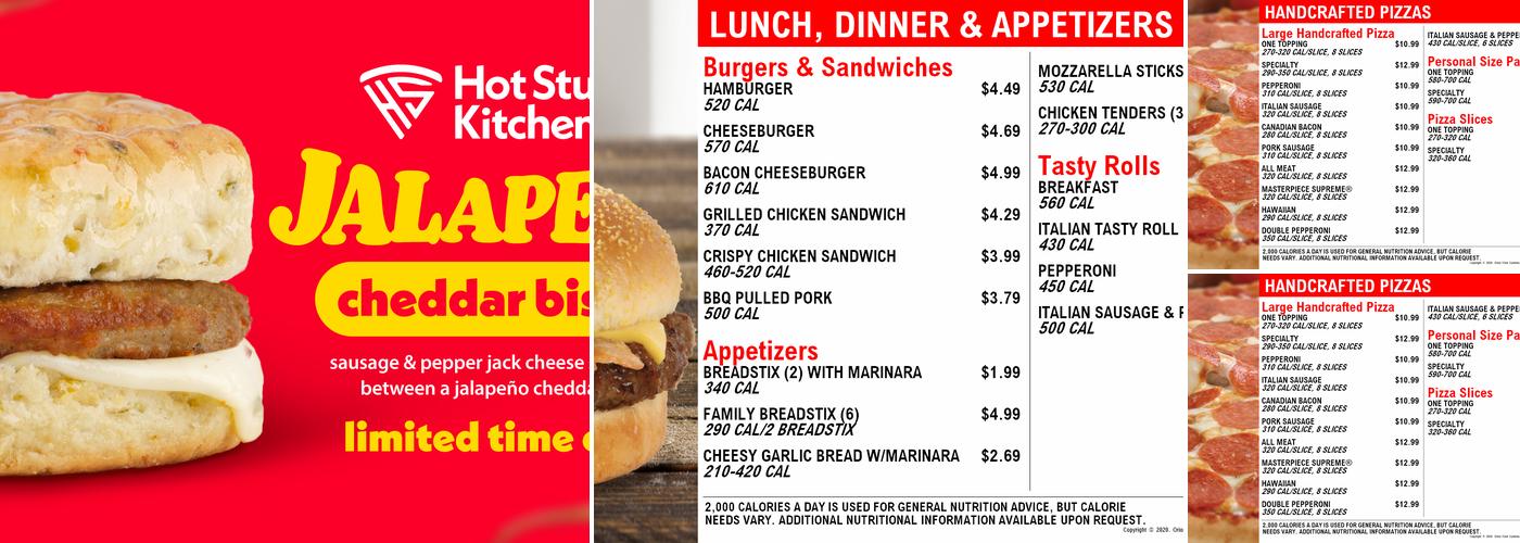 Hot Stuff Pizza Menu