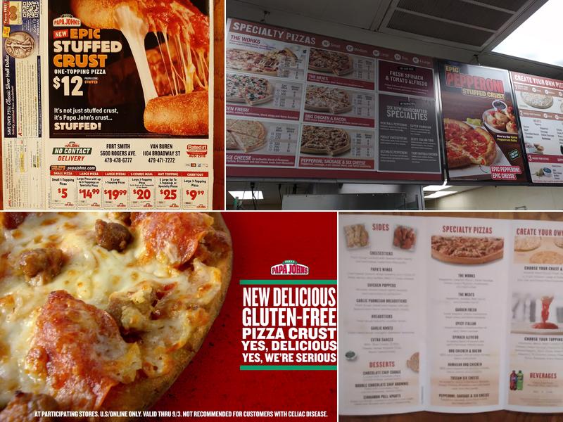 Papa Johns Pizza Menu