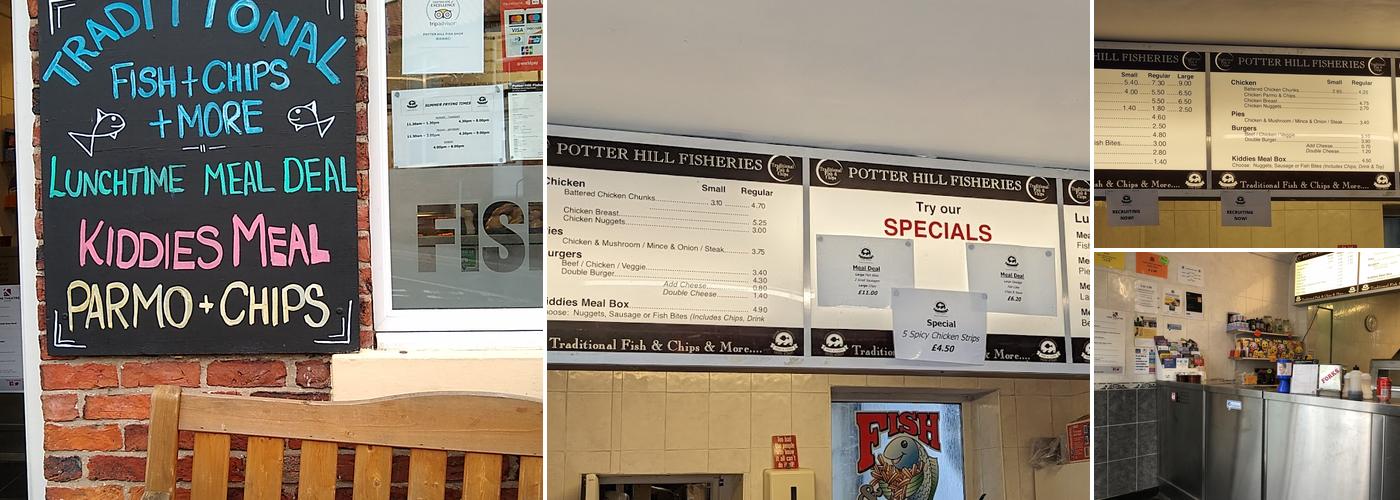 Potter Hill Fish & Chip Shop Menu