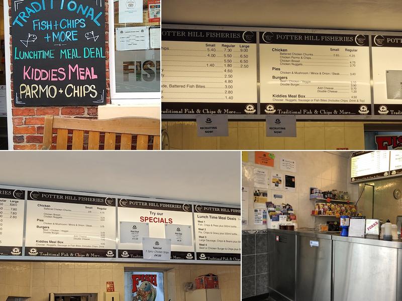 Potter Hill Fish & Chip Shop Menu