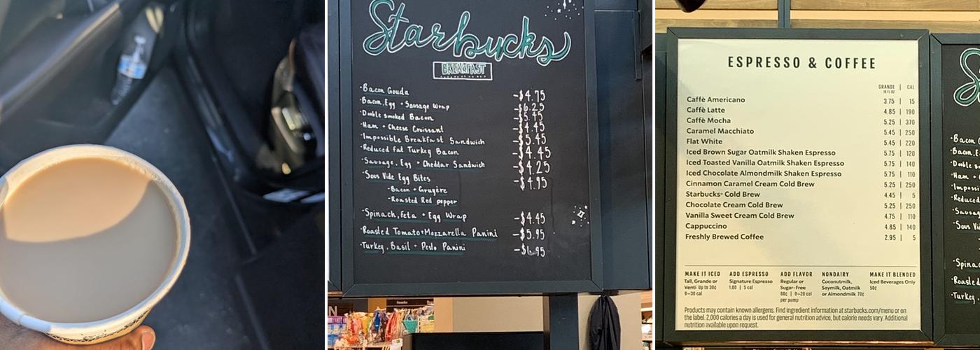 Starbucks Menu