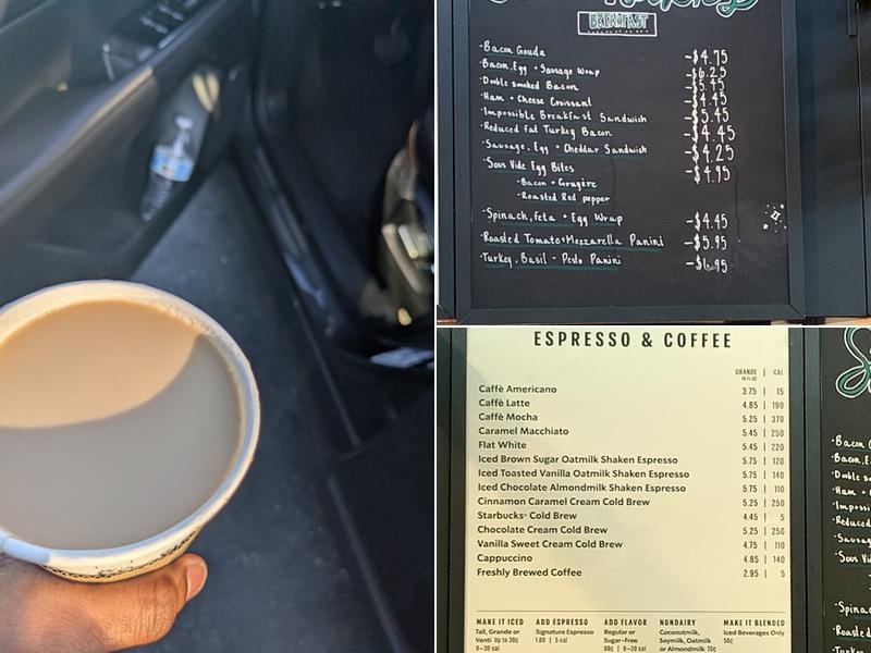 Starbucks Menu