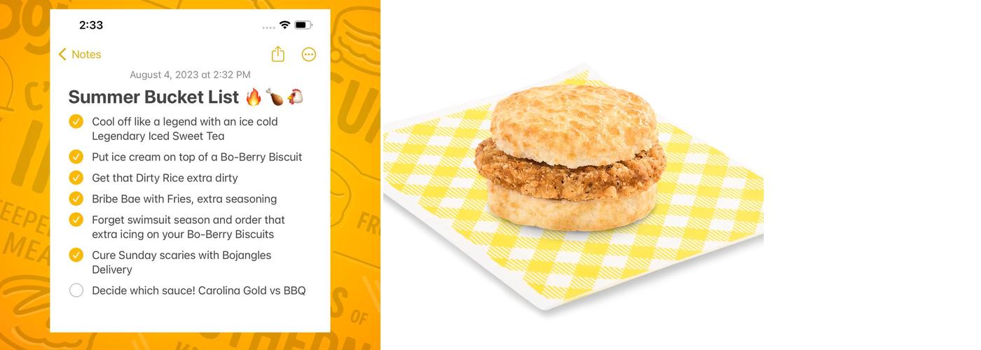Bojangles Menu