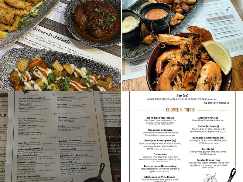 Ambiente Tapas Hull Menu
