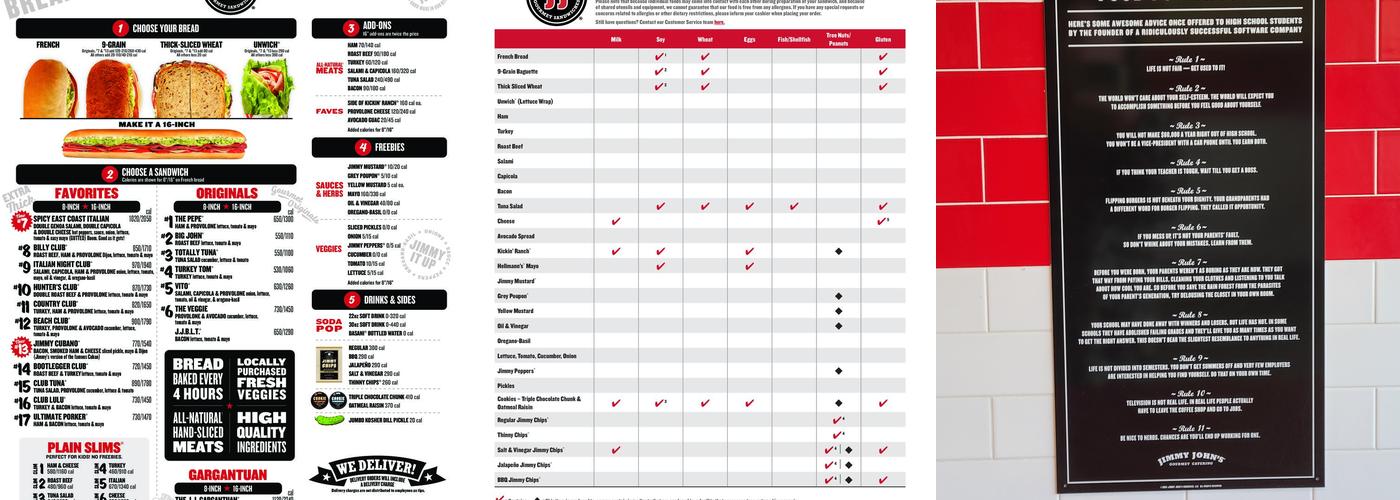 Jimmy John's Menu
