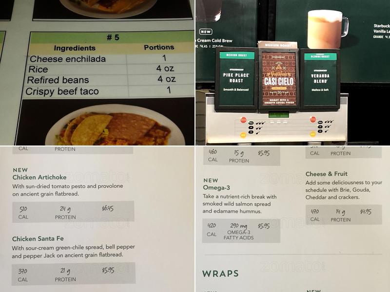 Starbucks Menu