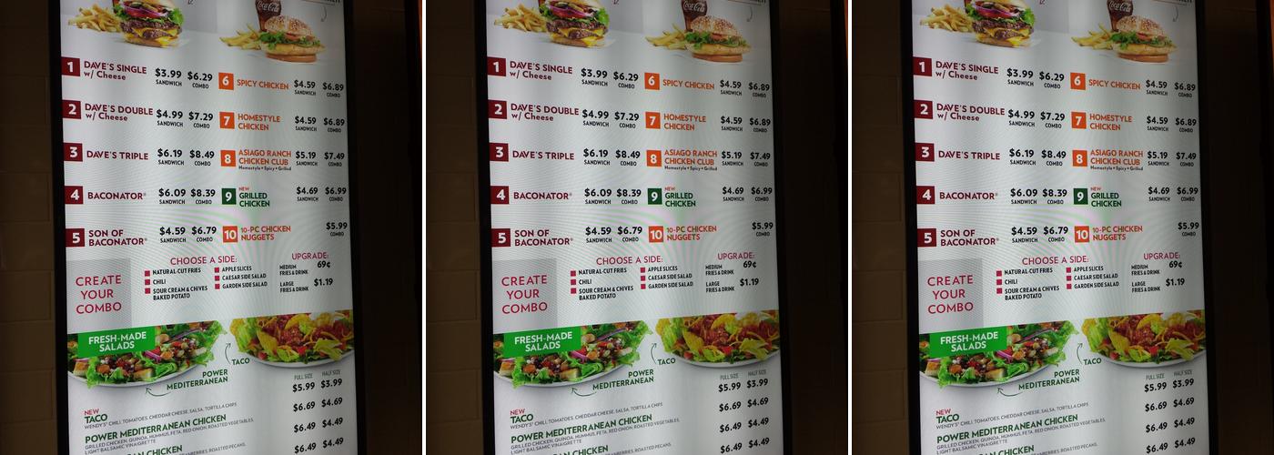 Wendy's Menu
