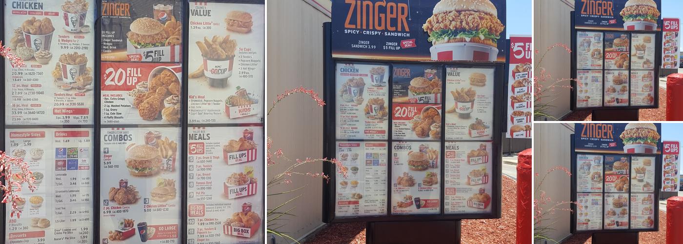 KFC Menu