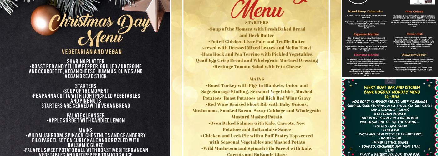 The Ferry Boat Bar and Kitchen Menu