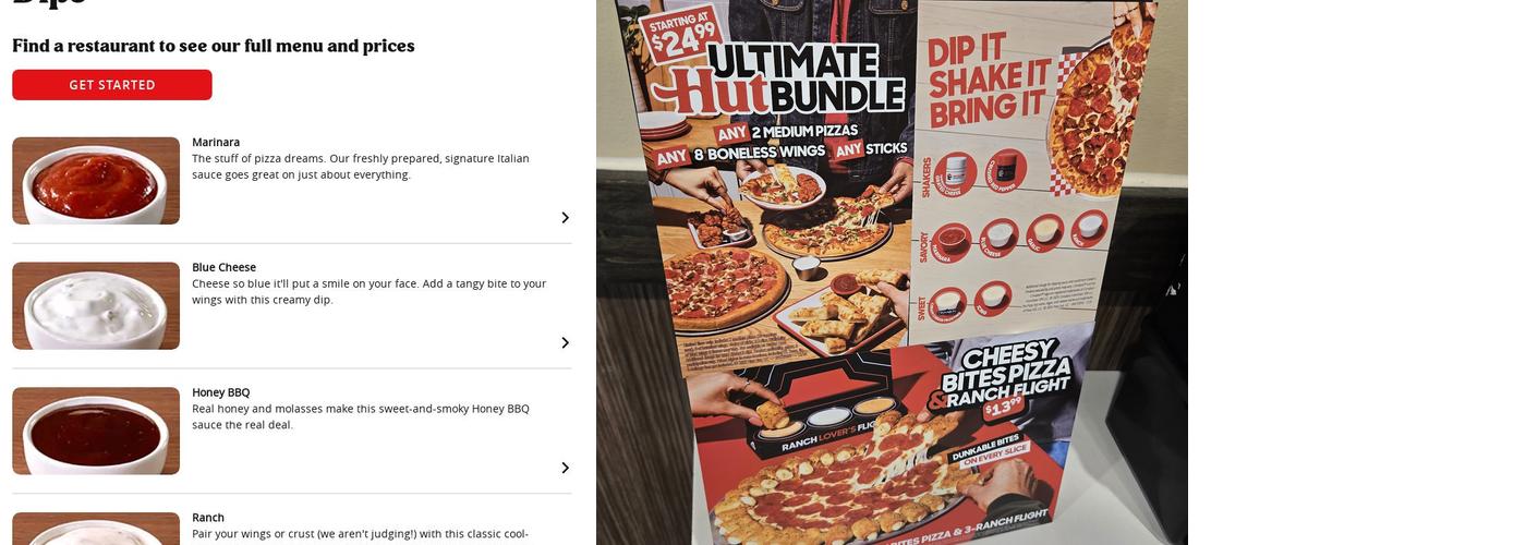 Pizza Hut Menu