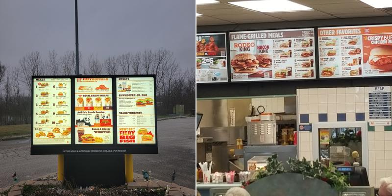 Burger King Menu