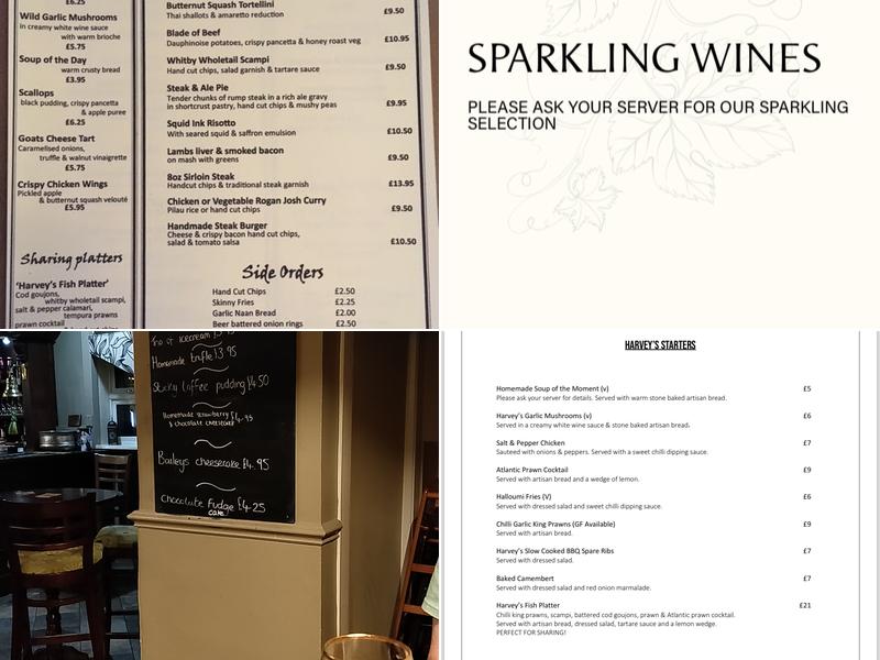 The Harvey Arms Menu