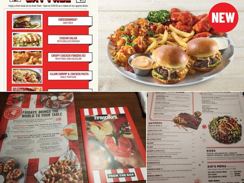TGI Fridays Menu