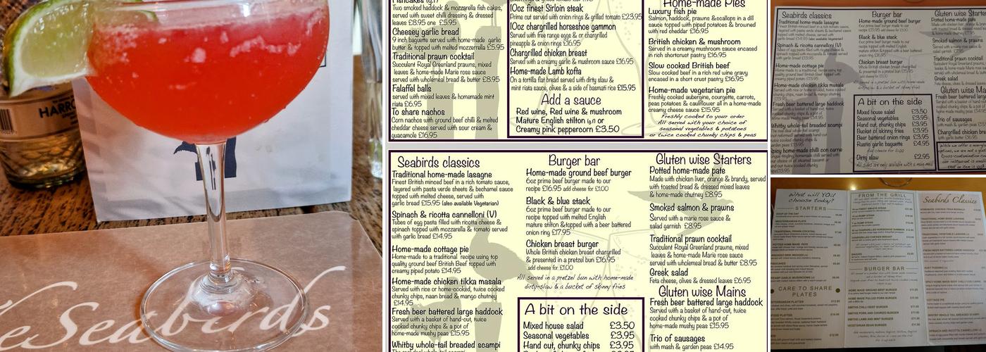 The Seabirds Inn Menu
