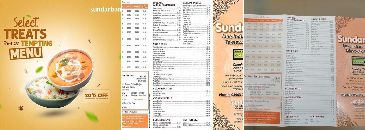 Sundarban Menu