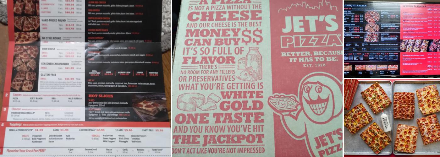 Jet's Pizza Menu