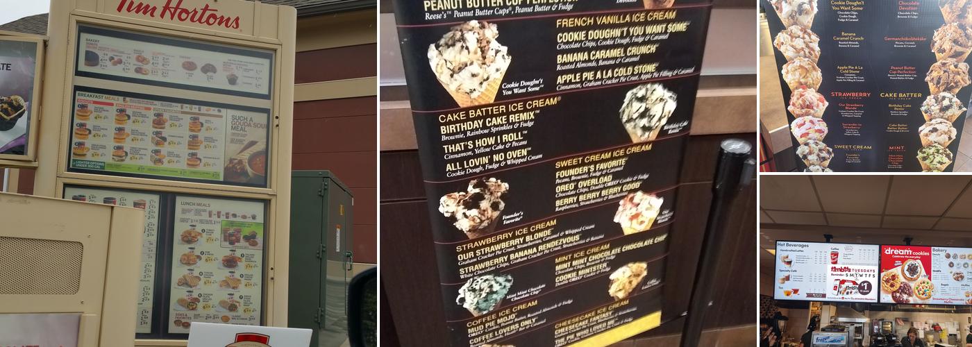 Tim Hortons Menu