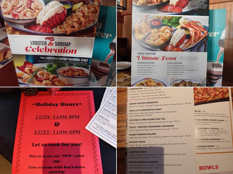 Red Lobster Menu