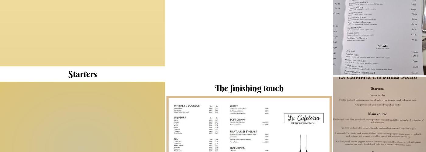 La Cafeteria Menu