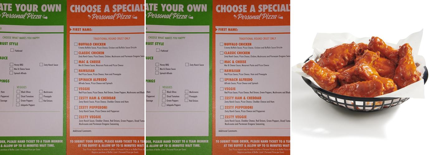 Cicis Pizza Menu