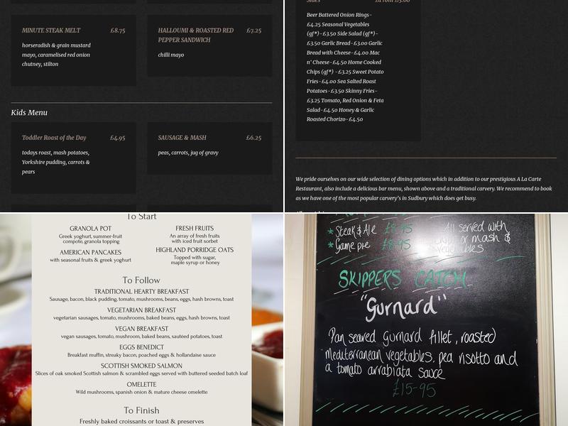 The Boars Head Hotel Menu