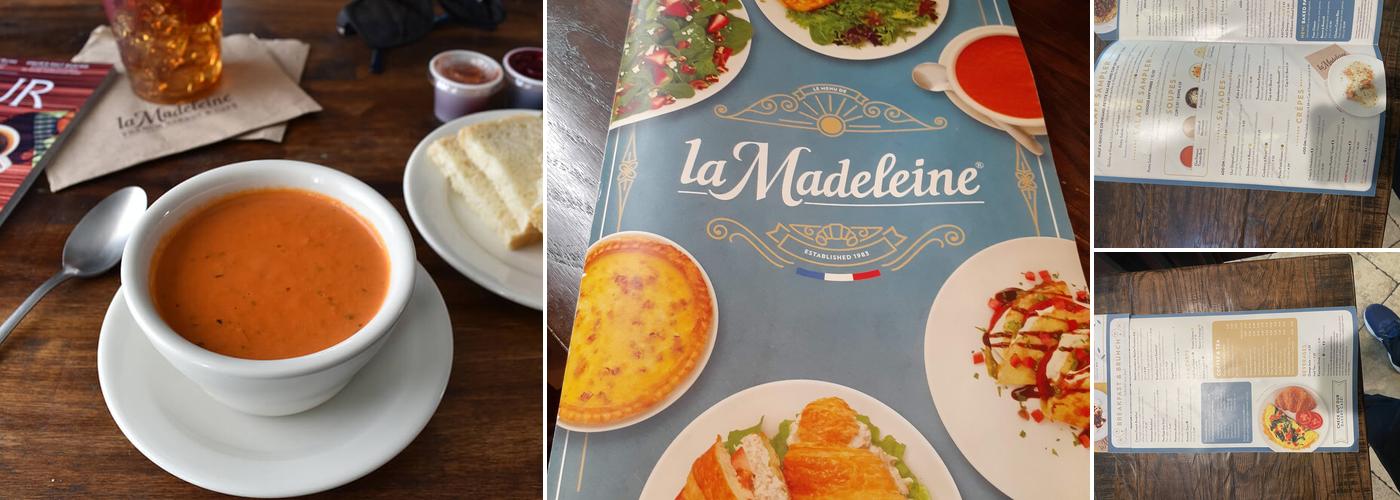 la Madeleine Menu