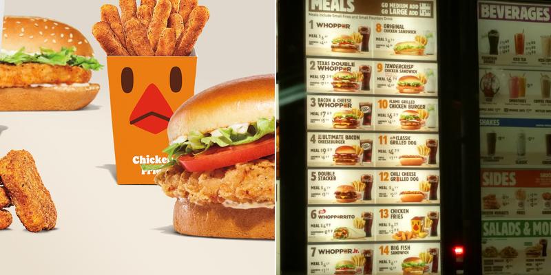 Burger King Menu